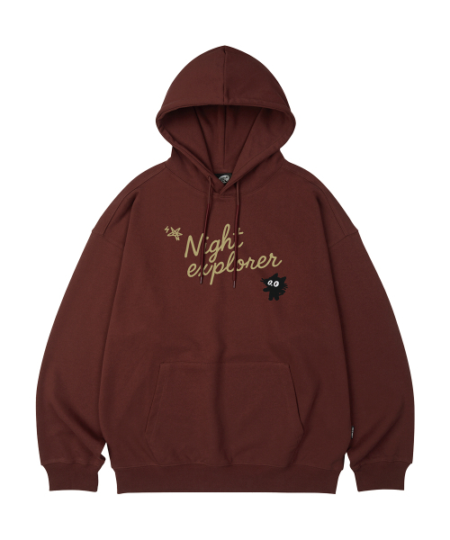 WILDROCK(ワイルドロック)の「ナイトエクスプローラーキャット オーバーサイズフードパーカー_10 COL(パーカー・レディース・ブラック/ベージュ/ネイビー/ブラウン/ピンク/ブルー/アイボリー/ダークグレー/バーガンディー/チャコール・SMALL/MEDIUM/LARGE)」の16枚目の写真