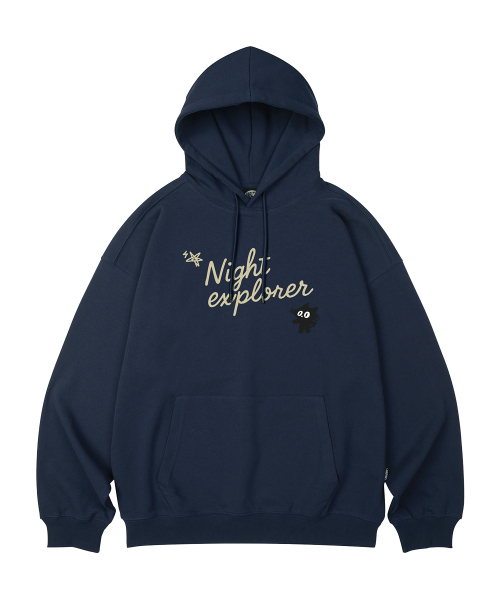 WILDROCK(ワイルドロック)の「ナイトエクスプローラーキャット オーバーサイズフードパーカー_10 COL(パーカー・レディース・ブラック/ベージュ/ネイビー/ブラウン/ピンク/ブルー/アイボリー/ダークグレー/バーガンディー/チャコール・SMALL/MEDIUM/LARGE)」の17枚目の写真