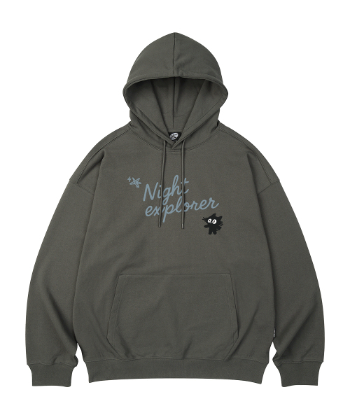 WILDROCK(ワイルドロック)の「ナイトエクスプローラーキャット オーバーサイズフードパーカー_10 COL(パーカー・レディース・ブラック/ベージュ/ネイビー/ブラウン/ピンク/ブルー/アイボリー/ダークグレー/バーガンディー/チャコール・SMALL/MEDIUM/LARGE)」の19枚目の写真