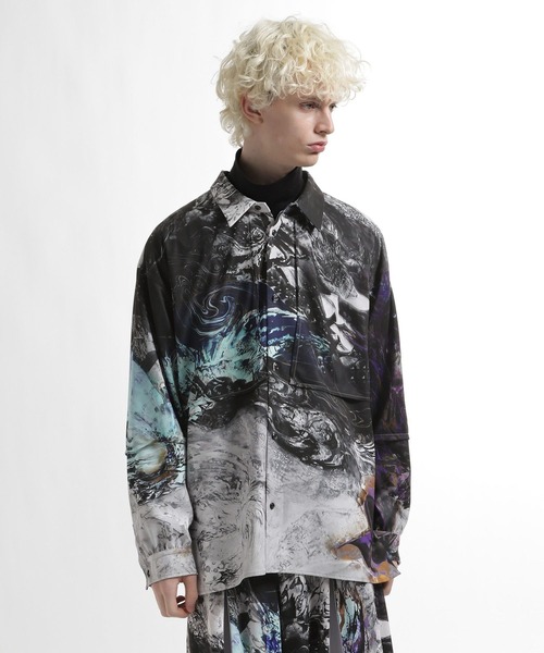 HARE（ハレ）の「レイヤードシャツ by MAO KAWASAKI(HARE)（シャツ/ブラウス・メンズ・ホワイト系その他/ブラック系その他・FREE）」の12枚目の写真