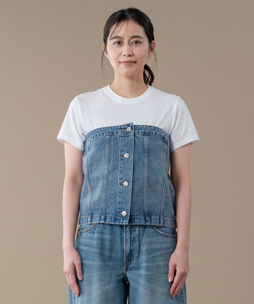 Levi's(リーバイス)の「Levi's/リーバイス 2WAY デニム ビスチェ(キャミソール・レディース・インディゴブルー・XS/S/M)」の1枚目の写真