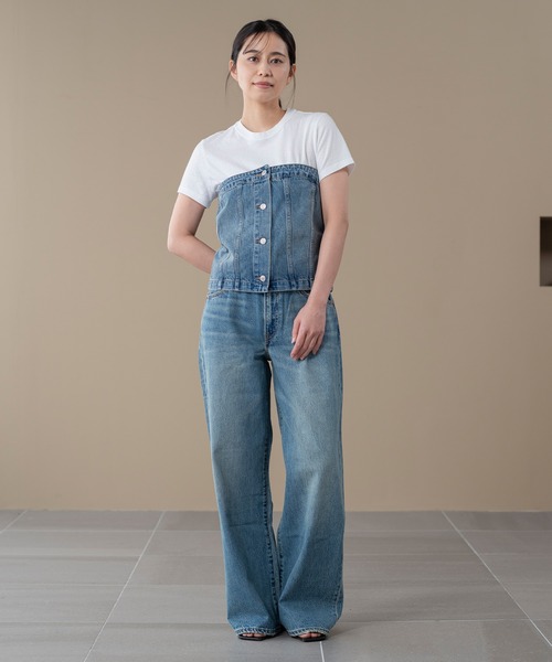 Levi's(リーバイス)の「Levi's/リーバイス 2WAY デニム ビスチェ(キャミソール・レディース・インディゴブルー・XS/S/M)」の4枚目の写真