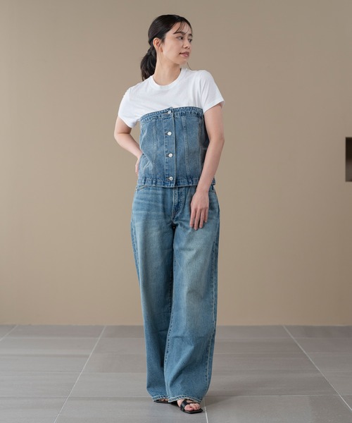 Levi's(リーバイス)の「Levi's/リーバイス 2WAY デニム ビスチェ(キャミソール・レディース・インディゴブルー・XS/S/M)」の5枚目の写真