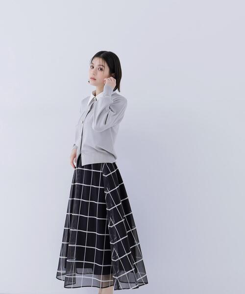 NATURAL BEAUTY BASIC(ナチュラルビューティーベーシック)の「◇2wayカラーニットカーディガン(カーディガン/ボレロ・レディース・グレー/オフホワイト/ブルー/ネイビー/ピンク・FREE)」の8枚目の写真