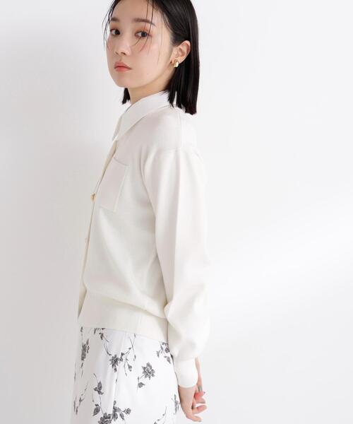NATURAL BEAUTY BASIC(ナチュラルビューティーベーシック)の「◇2wayカラーニットカーディガン(カーディガン/ボレロ・レディース・グレー/オフホワイト/ブルー/ネイビー/ピンク・FREE)」の12枚目の写真