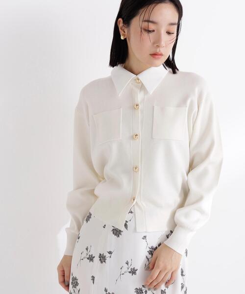 NATURAL BEAUTY BASIC(ナチュラルビューティーベーシック)の「◇2wayカラーニットカーディガン(カーディガン/ボレロ・レディース・グレー/オフホワイト/ブルー/ネイビー/ピンク・FREE)」の14枚目の写真