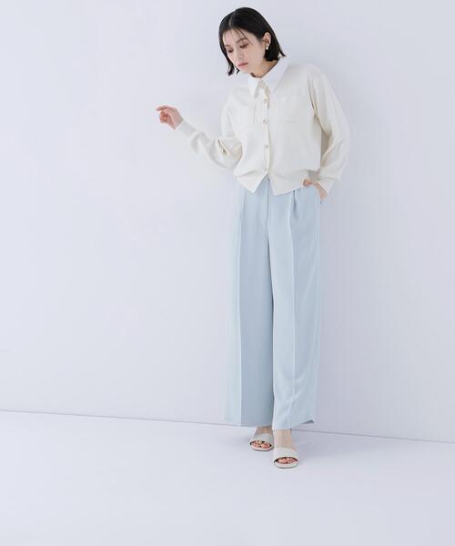 NATURAL BEAUTY BASIC(ナチュラルビューティーベーシック)の「◇2wayカラーニットカーディガン(カーディガン/ボレロ・レディース・グレー/オフホワイト/ブルー/ネイビー/ピンク・FREE)」の19枚目の写真