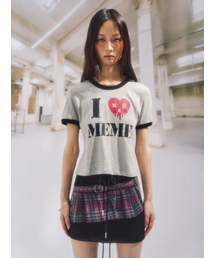 LOVE MEME RINGER TOP_M.GREY