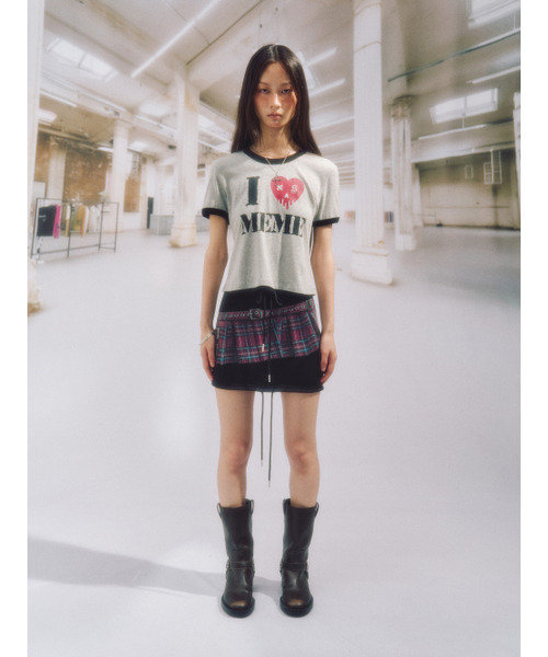 SOMSOC(ソムソック)の「LOVE MEME RINGER TOP_M.GREY(Tシャツ/カットソー・レディース・その他・FREE)」の3枚目の写真