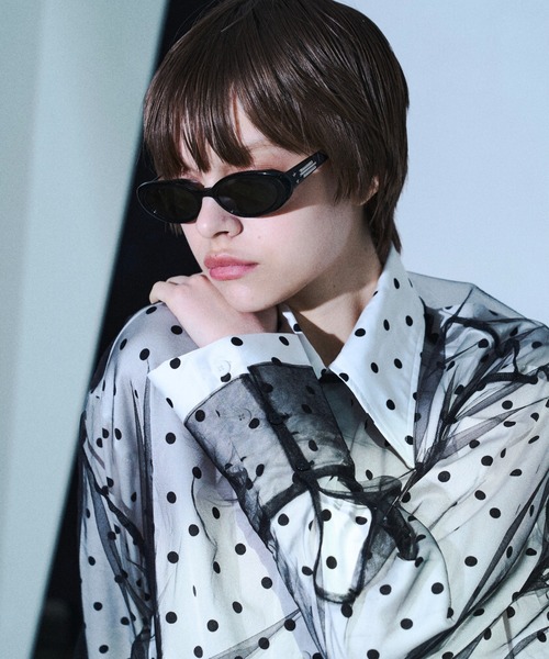 seyto(セイト)の「Tulle layerd shirt tops / チュールレイヤードシャツトップス(その他トップス・メンズ・ブラック/ブルー・3/2)」の10枚目の写真