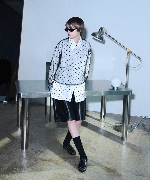 seyto(セイト)の「Tulle layerd shirt tops / チュールレイヤードシャツトップス(その他トップス・メンズ・ブラック/ブルー・3/2)」の7枚目の写真