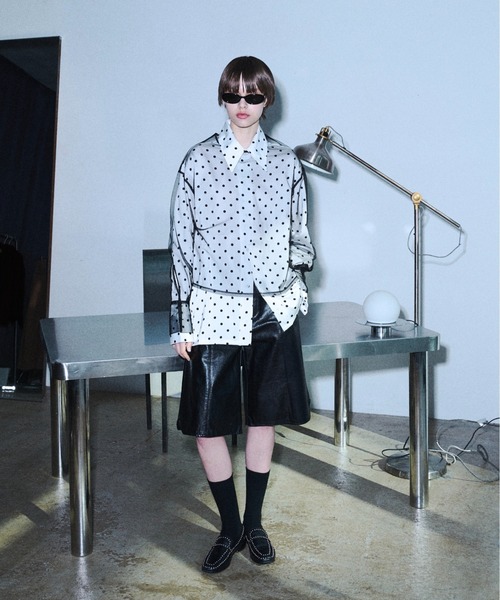 seyto(セイト)の「Tulle layerd shirt tops / チュールレイヤードシャツトップス(その他トップス・メンズ・ブラック/ブルー・3/2)」の8枚目の写真