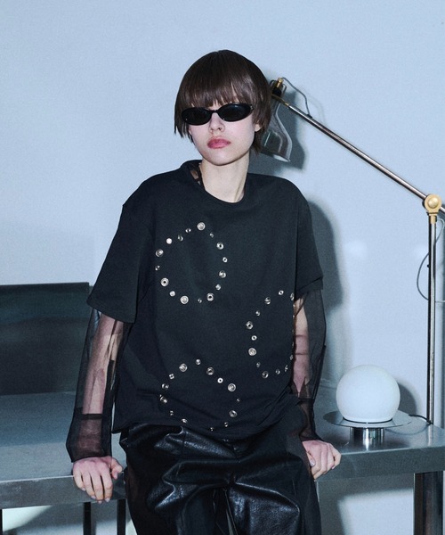 seyto(セイト)の「Tulle layerd shirt tops / チュールレイヤードシャツトップス(その他トップス・メンズ・ブラック/ブルー・3/2)」の14枚目の写真