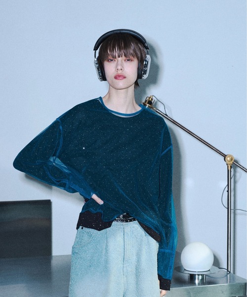 seyto(セイト)の「Tulle layerd shirt tops / チュールレイヤードシャツトップス(その他トップス・メンズ・ブラック/ブルー・3/2)」の21枚目の写真