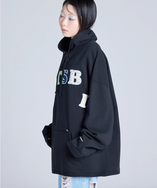 Little sunny bite（リトルサニーバイト）の「littlesunnybite/リトルサニーバイト/alphabet hoodie（パーカー・レディース・ブラック/グレー/ホワイト・M/S）」の10枚目の写真