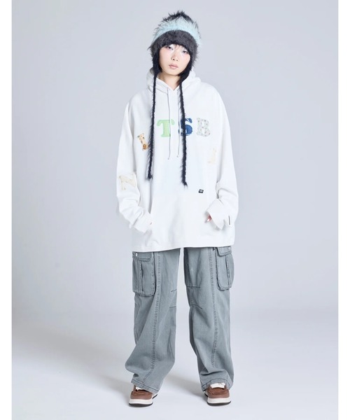 Little sunny bite（リトルサニーバイト）の「littlesunnybite/リトルサニーバイト/alphabet hoodie（パーカー・レディース・ブラック/グレー/ホワイト・M/S）」の9枚目の写真