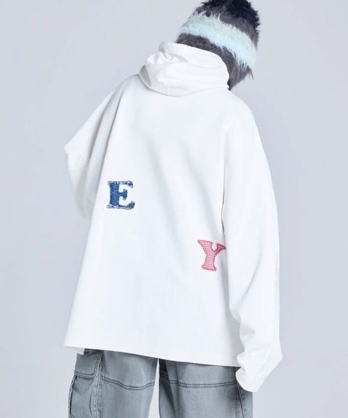 Little sunny bite（リトルサニーバイト）の「littlesunnybite/リトルサニーバイト/alphabet hoodie（パーカー・レディース・ブラック/グレー/ホワイト・M/S）」の8枚目の写真