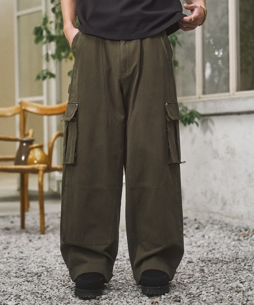GRANCY】Shirred Damage design Cotton Pants / シャーリングダメージ
