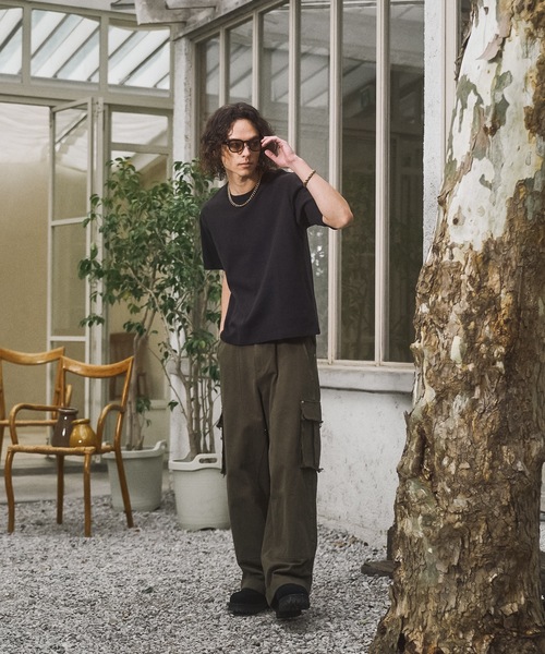 CASPER JOHN(キャスパージョン)の「Double knee cargo pants/ダブルニーカーゴパンツ(カーゴパンツ・メンズ・カーキ/ブラック/アイボリー・SMALL/X-SMALL/LARGE/MEDIUM)」の8枚目の写真
