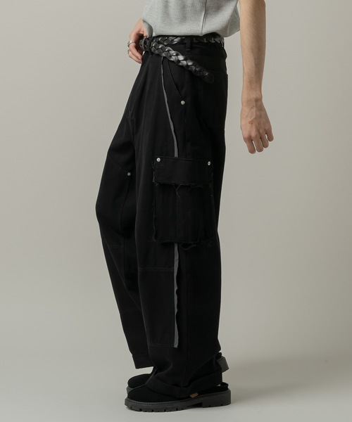 CASPER JOHN(キャスパージョン)の「Double knee cargo pants/ダブルニーカーゴパンツ(カーゴパンツ・メンズ・カーキ/ブラック/アイボリー・SMALL/X-SMALL/LARGE/MEDIUM)」の13枚目の写真