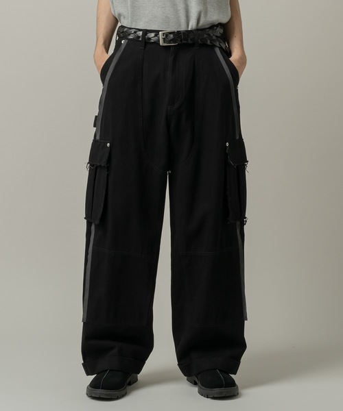 CASPER JOHN(キャスパージョン)の「Double knee cargo pants/ダブルニーカーゴパンツ(カーゴパンツ・メンズ・カーキ/ブラック/アイボリー・SMALL/X-SMALL/LARGE/MEDIUM)」の11枚目の写真