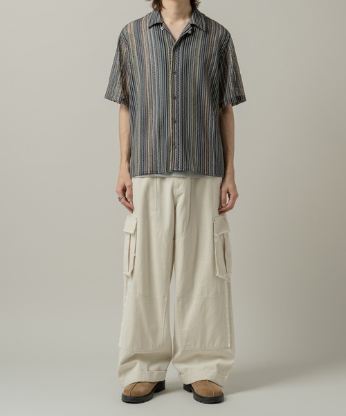 CASPER JOHN(キャスパージョン)の「Double knee cargo pants/ダブルニーカーゴパンツ(カーゴパンツ・メンズ・カーキ/ブラック/アイボリー・SMALL/X-SMALL/LARGE/MEDIUM)」の19枚目の写真
