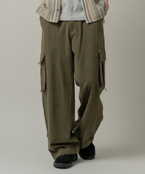 CASPER JOHN(キャスパージョン)の「Double knee cargo pants/ダブルニーカーゴパンツ(カーゴパンツ・メンズ・カーキ/ブラック/アイボリー・SMALL/X-SMALL/LARGE/MEDIUM)」の22枚目の写真