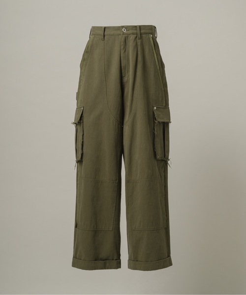 CASPER JOHN(キャスパージョン)の「Double knee cargo pants/ダブルニーカーゴパンツ(カーゴパンツ・メンズ・カーキ/ブラック/アイボリー・SMALL/X-SMALL/LARGE/MEDIUM)」の20枚目の写真