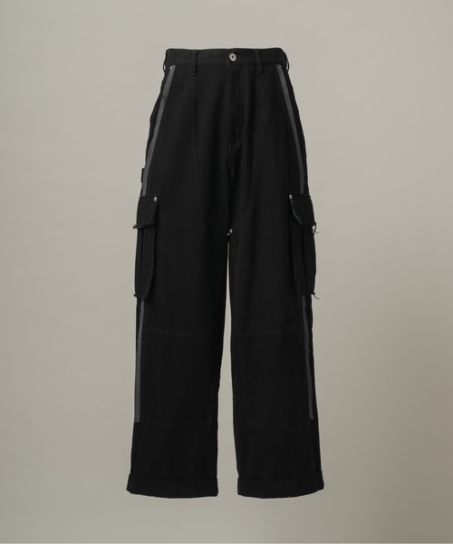 CASPER JOHN(キャスパージョン)の「Double knee cargo pants/ダブルニーカーゴパンツ(カーゴパンツ・メンズ・カーキ/ブラック/アイボリー・SMALL/X-SMALL/LARGE/MEDIUM)」の10枚目の写真