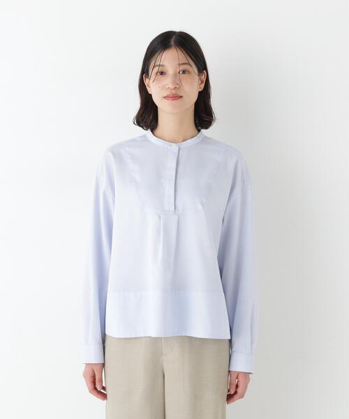 human woman（ヒューマンウーマン）の「◆ベーシックシャツ（シャツ/ブラウス・レディース・ホワイト/ブルー・MEDIUM）」の10枚目の写真
