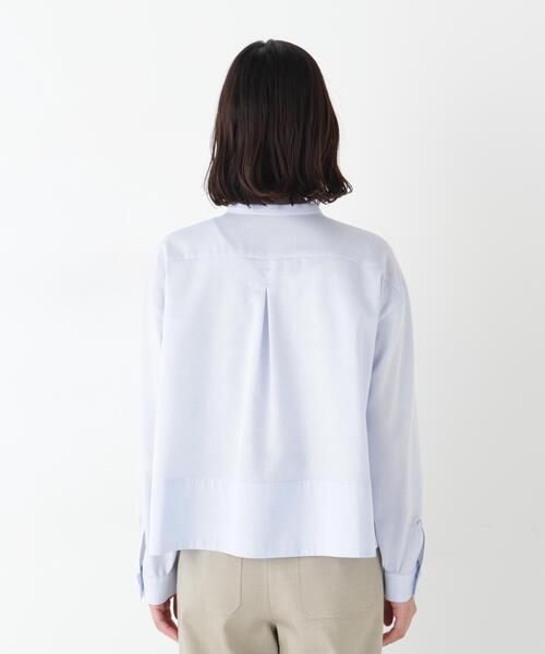 human woman（ヒューマンウーマン）の「◆ベーシックシャツ（シャツ/ブラウス・レディース・ホワイト/ブルー・MEDIUM）」の12枚目の写真