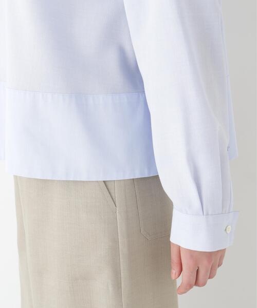 human woman（ヒューマンウーマン）の「◆ベーシックシャツ（シャツ/ブラウス・レディース・ホワイト/ブルー・MEDIUM）」の14枚目の写真