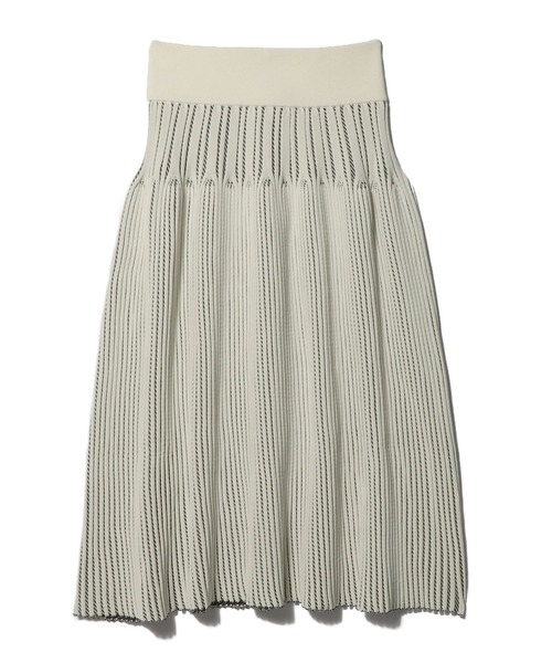 ESTNATION（エストネーション）の「ESTNATION / レース ジャガード ニットスカート（スカート・レディース・ブラック/オフホワイト・FREE）」の2枚目の写真