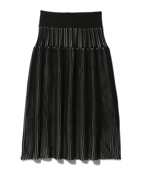 ESTNATION（エストネーション）の「ESTNATION / レース ジャガード ニットスカート（スカート・レディース・ブラック/オフホワイト・FREE）」の6枚目の写真