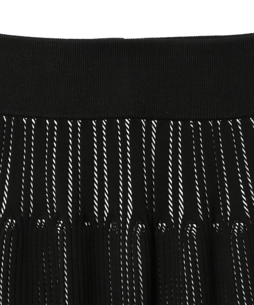 ESTNATION（エストネーション）の「ESTNATION / レース ジャガード ニットスカート（スカート・レディース・ブラック/オフホワイト・FREE）」の8枚目の写真