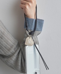Beau're（ヴュレ）の「【BEAURE】≪別注≫Heart Colored Leather Cord 携帯ストラップ（スマホグッズ）」