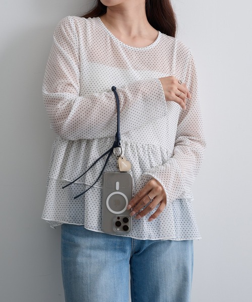 Beau're(ヴュレ)の「【BEAURE】26SS新色追加!≪別注≫Heart Colored Leather Cord 携帯ストラップ(スマホグッズ・レディース・ライトグリーン/ブラック/ベージュ/ブラウン/ライトブルー/ネイビー/グレイッシュベージュ・FREE)」の22枚目の写真