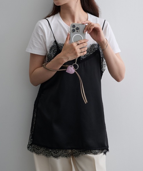 Beau're(ヴュレ)の「【BEAURE】26SS新色追加!≪別注≫Heart Colored Leather Cord 携帯ストラップ(スマホグッズ・レディース・ライトグリーン/ブラック/ベージュ/ブラウン/ライトブルー/ネイビー/グレイッシュベージュ・FREE)」の11枚目の写真