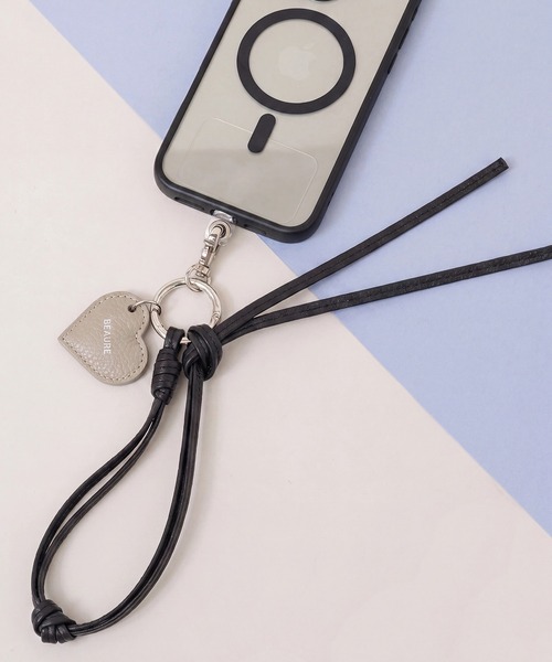 Beau're(ヴュレ)の「【BEAURE】26SS新色追加!≪別注≫Heart Colored Leather Cord 携帯ストラップ(スマホグッズ・レディース・ライトグリーン/ブラック/ベージュ/ブラウン/ライトブルー/ネイビー/グレイッシュベージュ/ブラウン系その他2・FREE)」の22枚目の写真