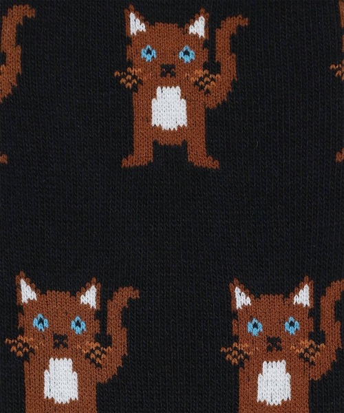 Paul Smith（ポールスミス）の「“Pop Cat” ソックス【160622 CS】（ソックス/靴下・メンズ・ブルーグリーン/ブラック/ネイビー・25-27）」の4枚目の写真