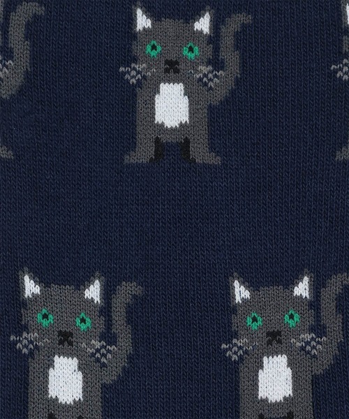 Paul Smith（ポールスミス）の「“Pop Cat” ソックス【160622 CS】（ソックス/靴下・メンズ・ブルーグリーン/ブラック/ネイビー・25-27）」の5枚目の写真