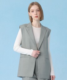 ANAYI | 【セットアップ対応商品】シャークスキンピークドラペルジレ(その他アウター)