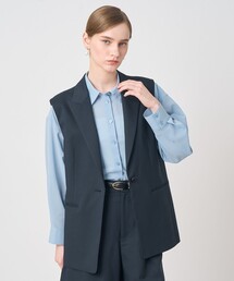 【セットアップ対応商品】シャークスキンピークドラペルジレ