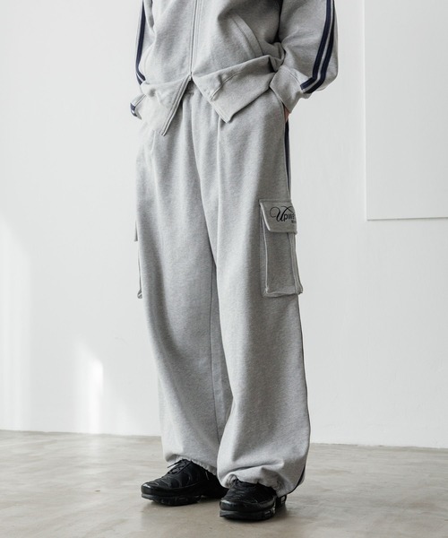 PBLIM（ページボーイリム）の「《UNISEX/セットアップ対応》スウェットトラックパンツ（スウェットパンツ・レディース・グレー/カーキ/ブラック・MEDIUM/LARGE）」の3枚目の写真