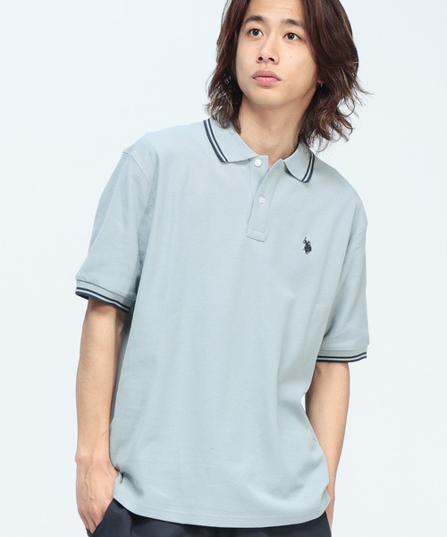 U.S. POLO ASSN.(ユーエスポロアッスン)の「U.S. POLO ASSN. (ユーエスポロアッスン) 半袖ポロシャツ 鹿の子 ライン ワンポイント ポロ PLM61103(ポロシャツ・メンズ・ブルー/ブラック/ホワイト・LL/L/M)」の3枚目の写真