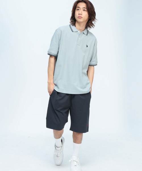 U.S. POLO ASSN.(ユーエスポロアッスン)の「U.S. POLO ASSN. (ユーエスポロアッスン) 半袖ポロシャツ 鹿の子 ライン ワンポイント ポロ PLM61103(ポロシャツ・メンズ・ブルー/ブラック/ホワイト・LL/L/M)」の8枚目の写真