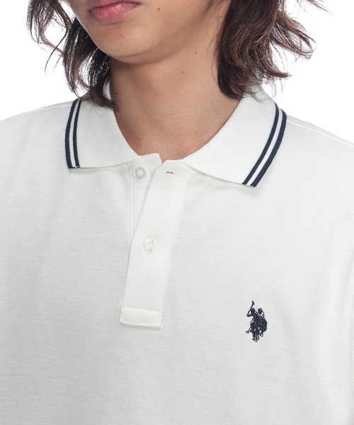 U.S. POLO ASSN.(ユーエスポロアッスン)の「U.S. POLO ASSN. (ユーエスポロアッスン) 半袖ポロシャツ 鹿の子 ライン ワンポイント ポロ PLM61103(ポロシャツ・メンズ・ブルー/ブラック/ホワイト・LL/L/M)」の15枚目の写真