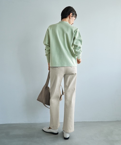 STYLE DELI(スタイルデリ)の「しっとりもっちりVネックカーディガンB(カーディガン/ボレロ・レディース・ネイビー/ミント/ホワイト・MEDIUM)」の7枚目の写真