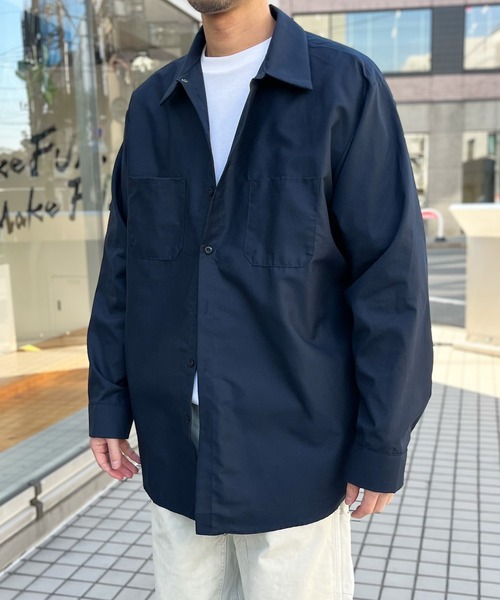 RED KAP（レッドキャップ）の「【RED KAP】レッドキャップ 4.25オンス ポプリン ワークシャツ 長袖（シャツ/ブラウス・メンズ・ブラック/グレー/ネイビー/ホワイト/サックスブルー/ブラウン・M/L/XL）」の5枚目の写真