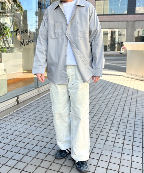 RED KAP（レッドキャップ）の「【RED KAP】レッドキャップ 4.25オンス ポプリン ワークシャツ 長袖（シャツ/ブラウス・メンズ・ブラック/グレー/ネイビー/ホワイト/サックスブルー/ブラウン・M/L/XL）」の4枚目の写真